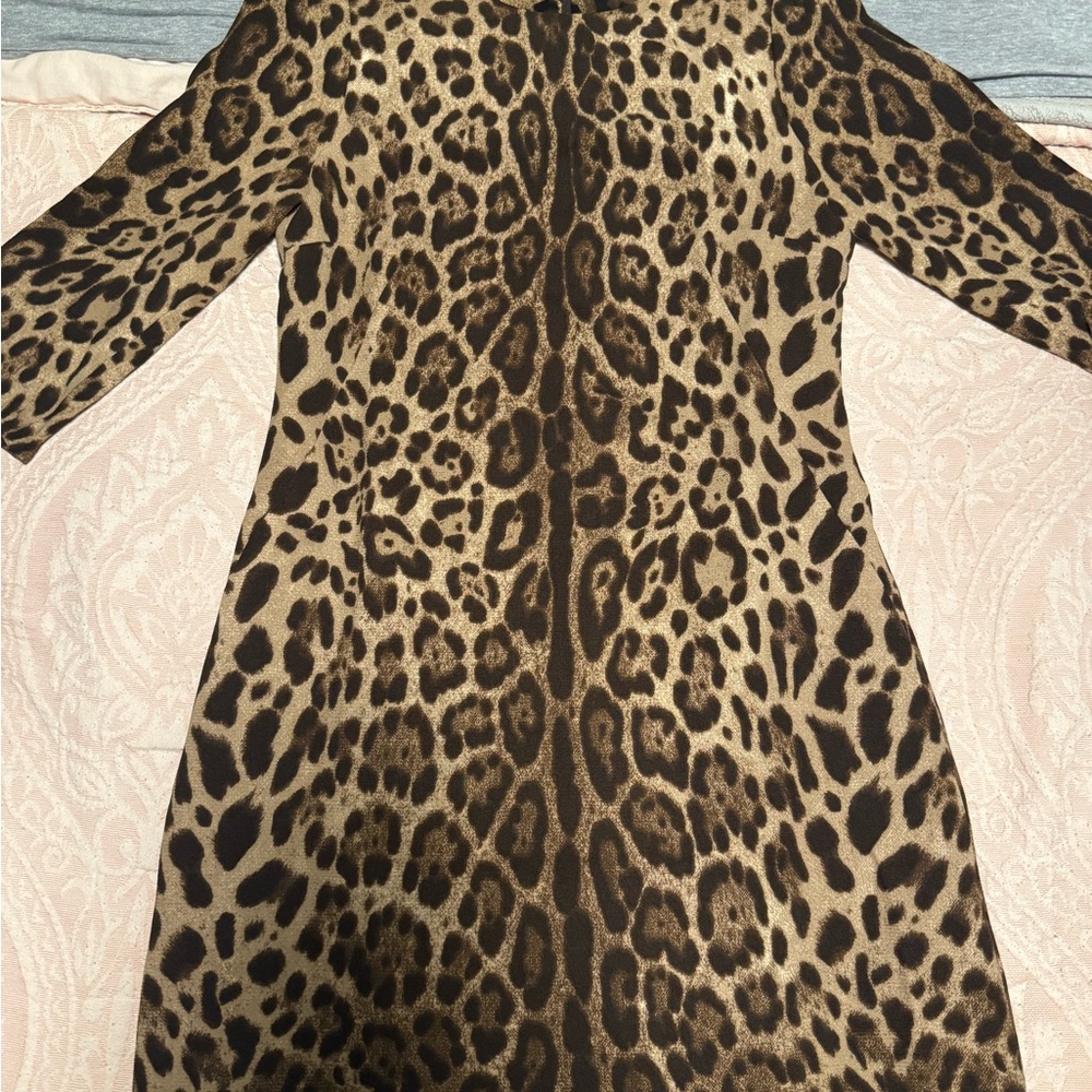 Dolce & Gabbana Brown Leopard Print Blouse - Picture 2 of 4